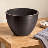Polished Black Planter Bowl 30cm - styled product image B