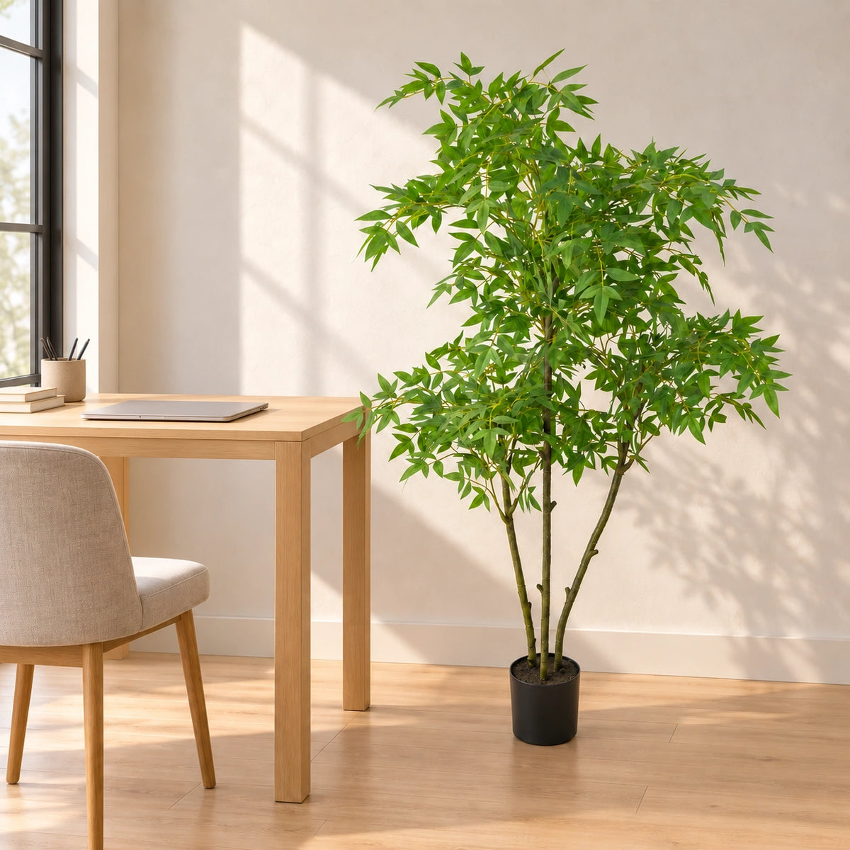 Luscious Premium Artificial Nandina Tree (Sacred Bamboo) 140cm - styled product image B