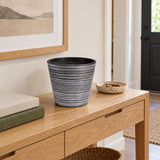 Black and White Engraved Pot 17cm - styled product image A