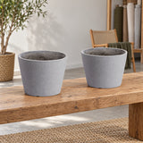 Rendered Grey Planter Pot 25cm - styled product image B