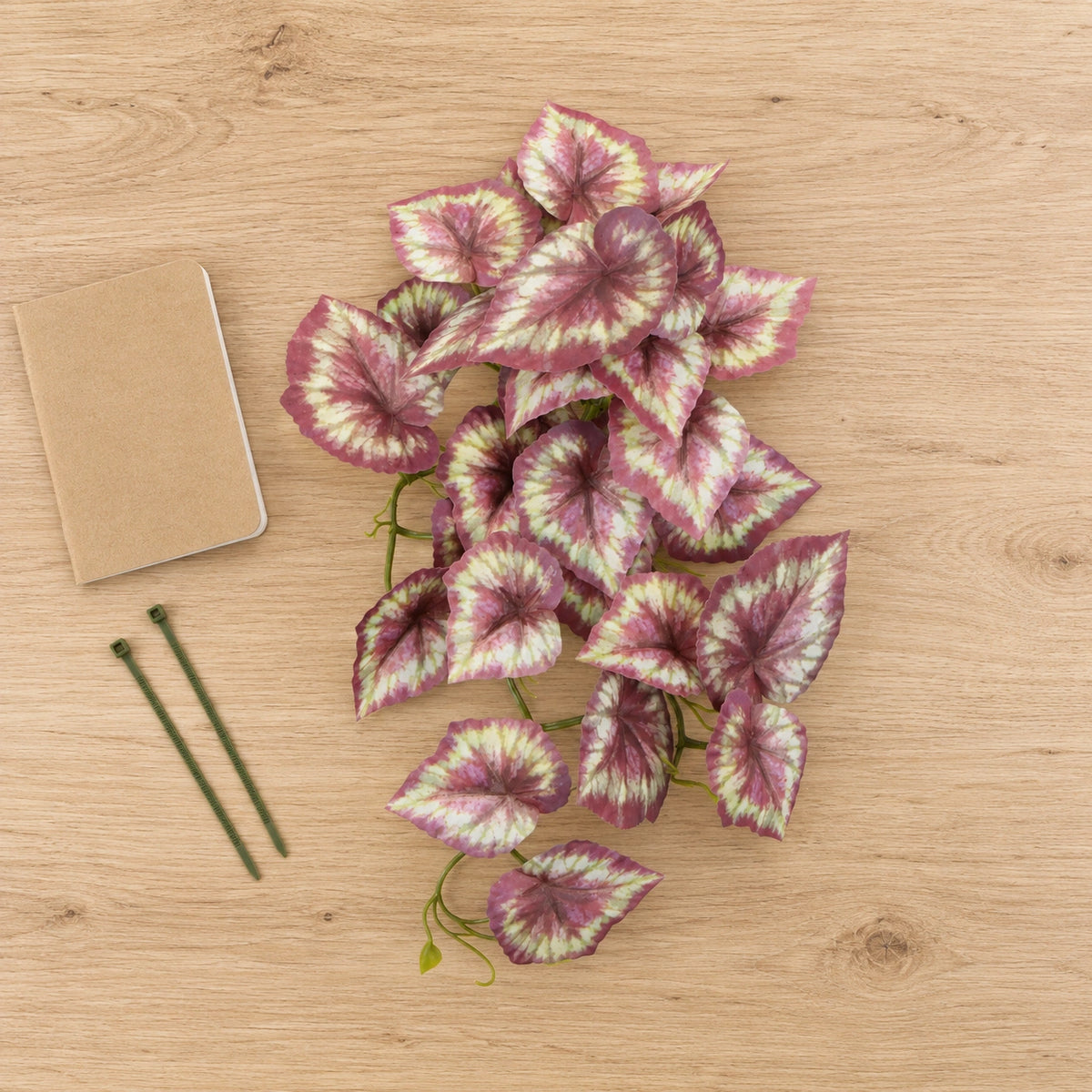 Artificial Red Variegated Hanging Tropical Ginger Plant 45cm - styled product image A