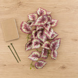 Artificial Red Variegated Hanging Tropical Ginger Plant 45cm - styled product image A