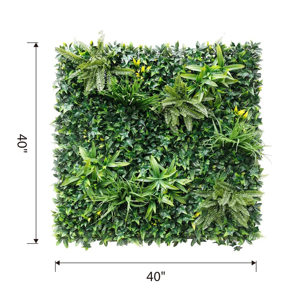 Emerald Haven artificial green wall panel 1m x 1m, dimensions