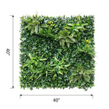 Emerald Haven artificial green wall panel 1m x 1m, dimensions