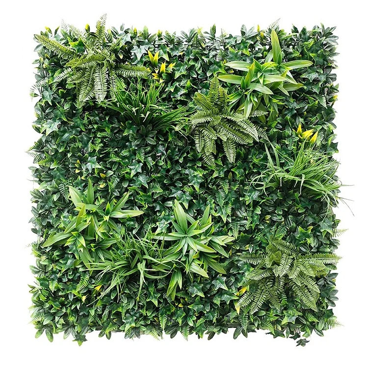 Emerald Haven artificial green wall panel 1m x 1m, front