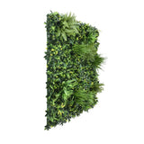 Emerald Haven artificial green wall panel 1m x 1m, side