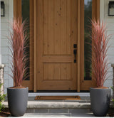 Premium Potted Burgundy Artificial Long Grass (Yucca Grass / Reed Grass) 180cm UV Resistant