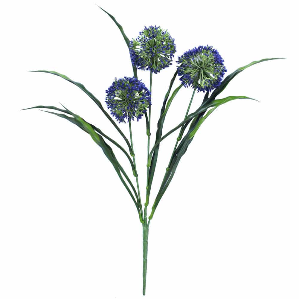Lush Flowering Purple Hydrangea Stem 35cm UV Resistant - Designer Plants