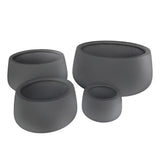 Luxury Soft Tapered Bowl Planter Set of 4 | Premium Pot Range | Matt Grey