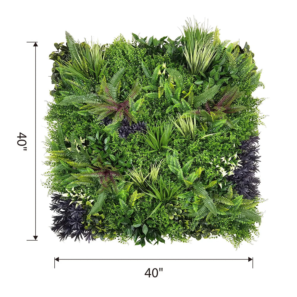 Ivory Garden Elegance artificial green wall panel 1m x 1m, dimensions