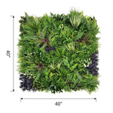 Ivory Garden Elegance artificial green wall panel 1m x 1m, dimensions