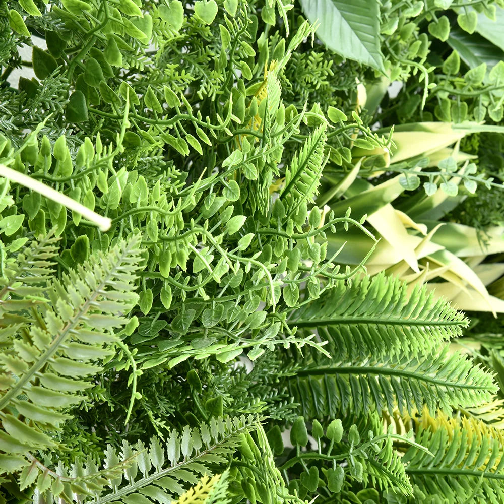 Ivory Garden Elegance artificial green wall panel 1m x 1m, foliage detail 2