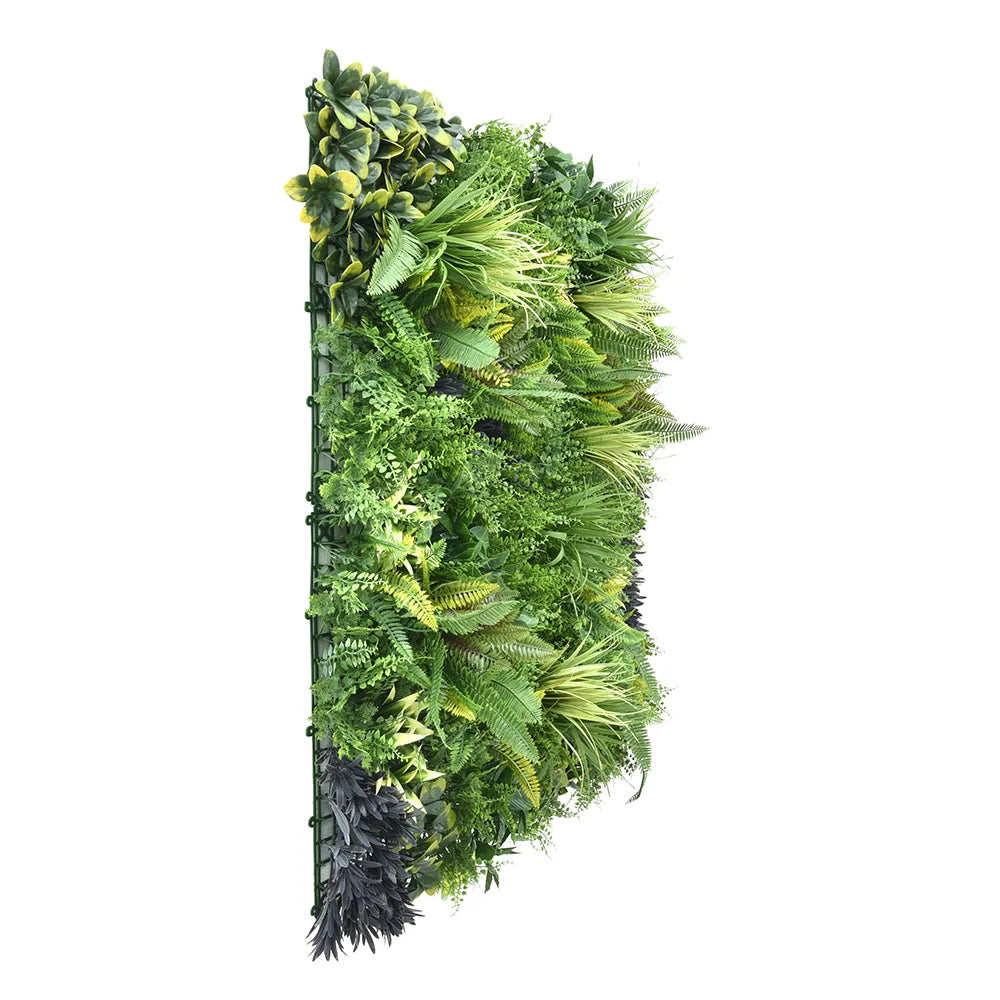 Ivory Garden Elegance artificial green wall panel 1m x 1m, side