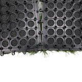 9 Pieces of Interconnecting Artificial Grass Decking Tiles (UV Resistant) 30cm x 30cm