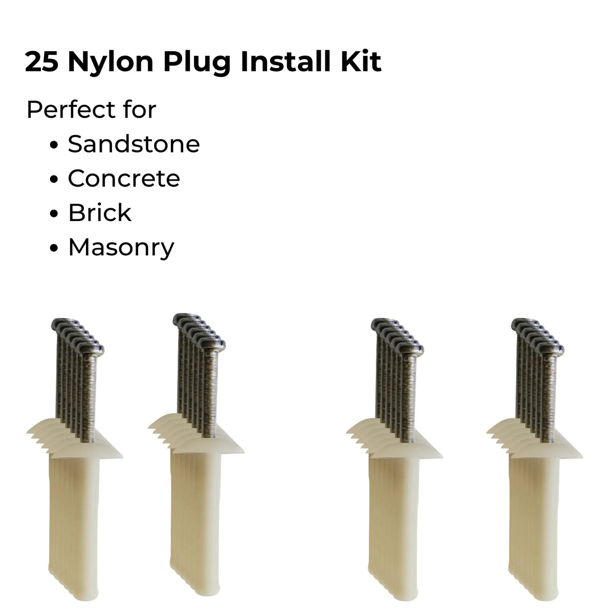 5mm x 25mm Nylon Plug (Masonry Surfaces) - 20 Pieces - Designer Plants