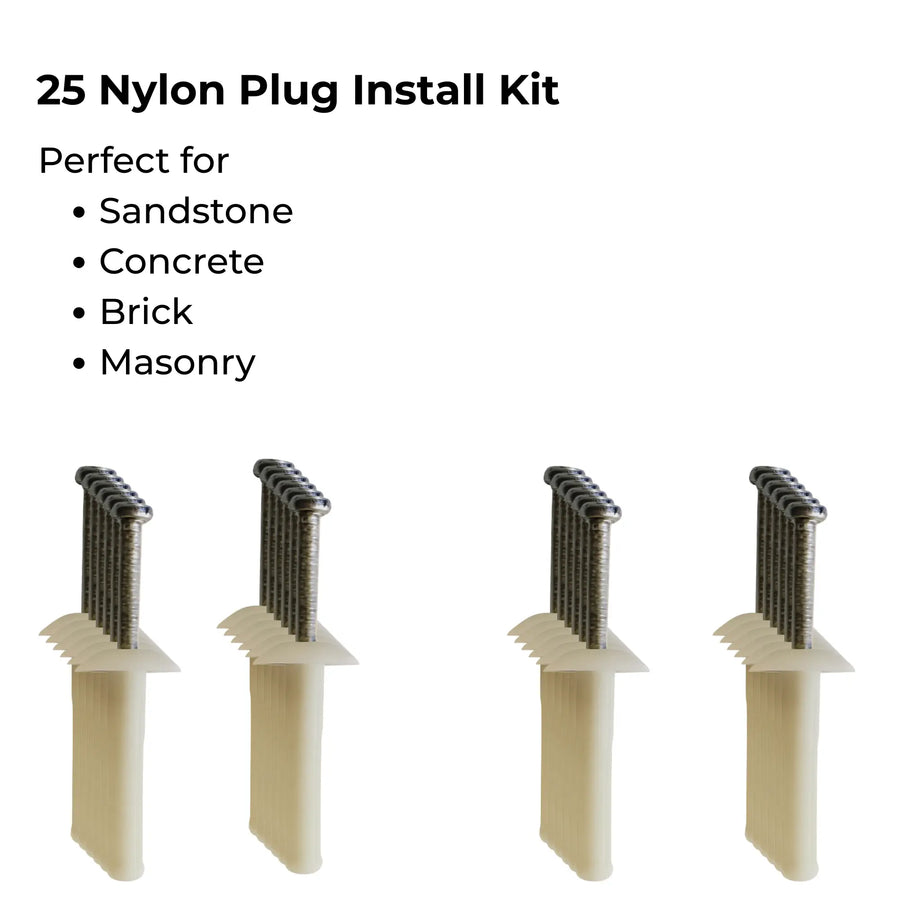 5mm x 25mm Nylon Plug (Masonry Surfaces) - 20 Pieces - Designer Plants