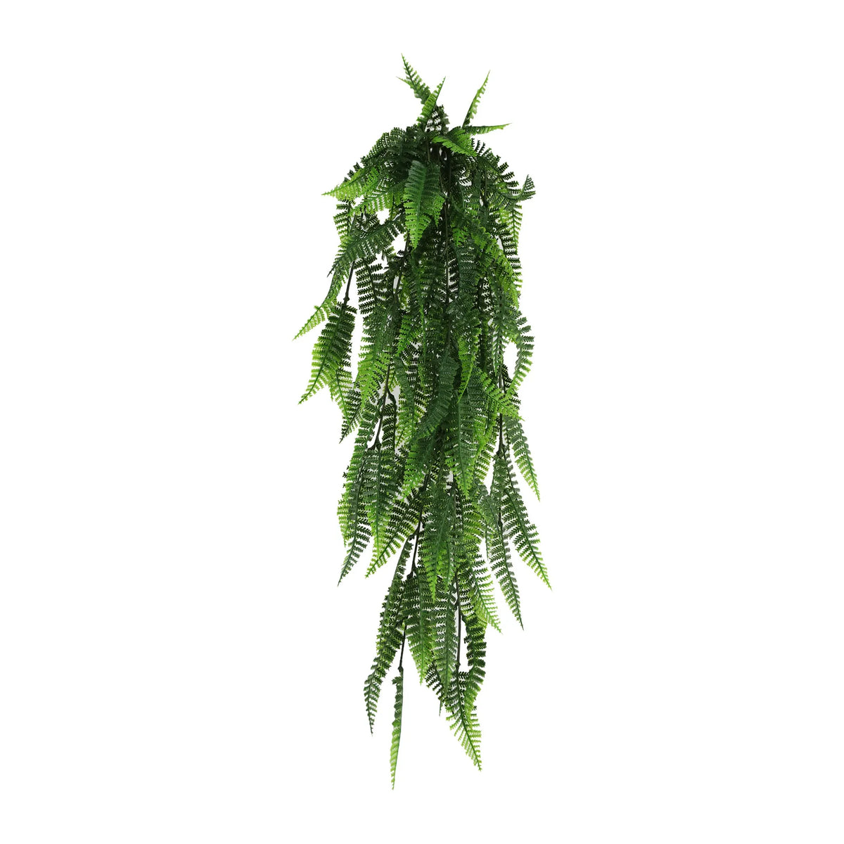 Artificial Hanging Fern Garland Bush UV Resistant and Fire Rated 18cm Wide x 75cm Long - Designer Plants