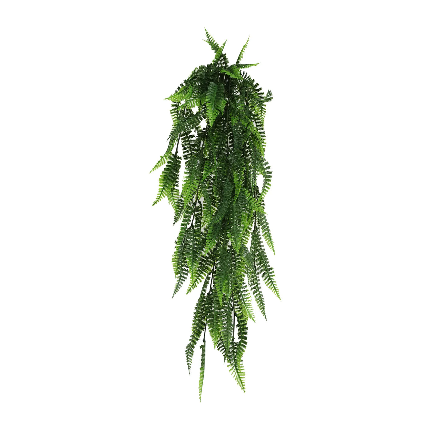 Artificial Hanging Fern Garland Bush UV Resistant and Fire Rated 18cm Wide x 75cm Long - Designer Plants