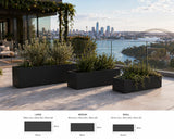 Luxury Rectangular Trough Planter Set of 3 | Matt Black | Premium Pot Range