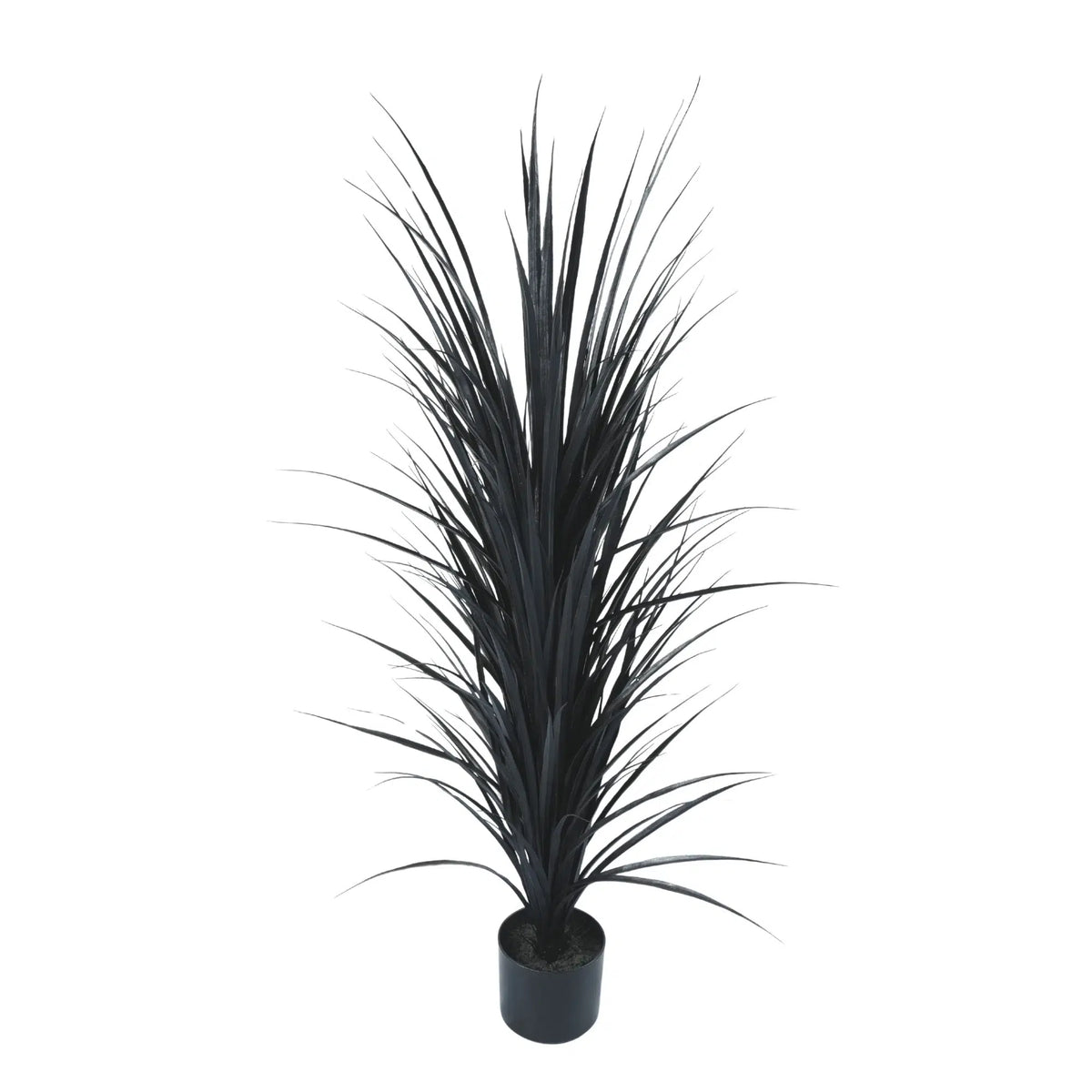Premium Black Potted Artificial Long Grass (Yucca Grass) 115cm UV Resistant - Designer Plants