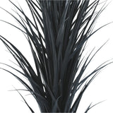 Premium Black Potted Artificial Long Grass (Yucca Grass) 115cm UV Resistant