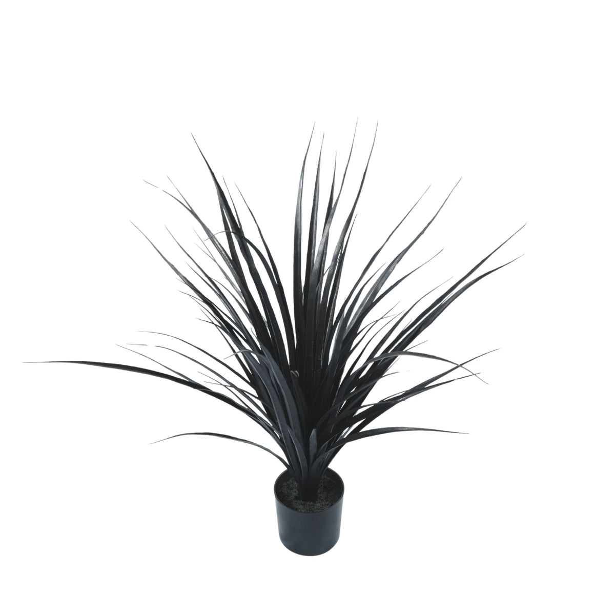 Premium Black Potted Artificial Long Grass (Yucca Grass) 75cm UV Resistant