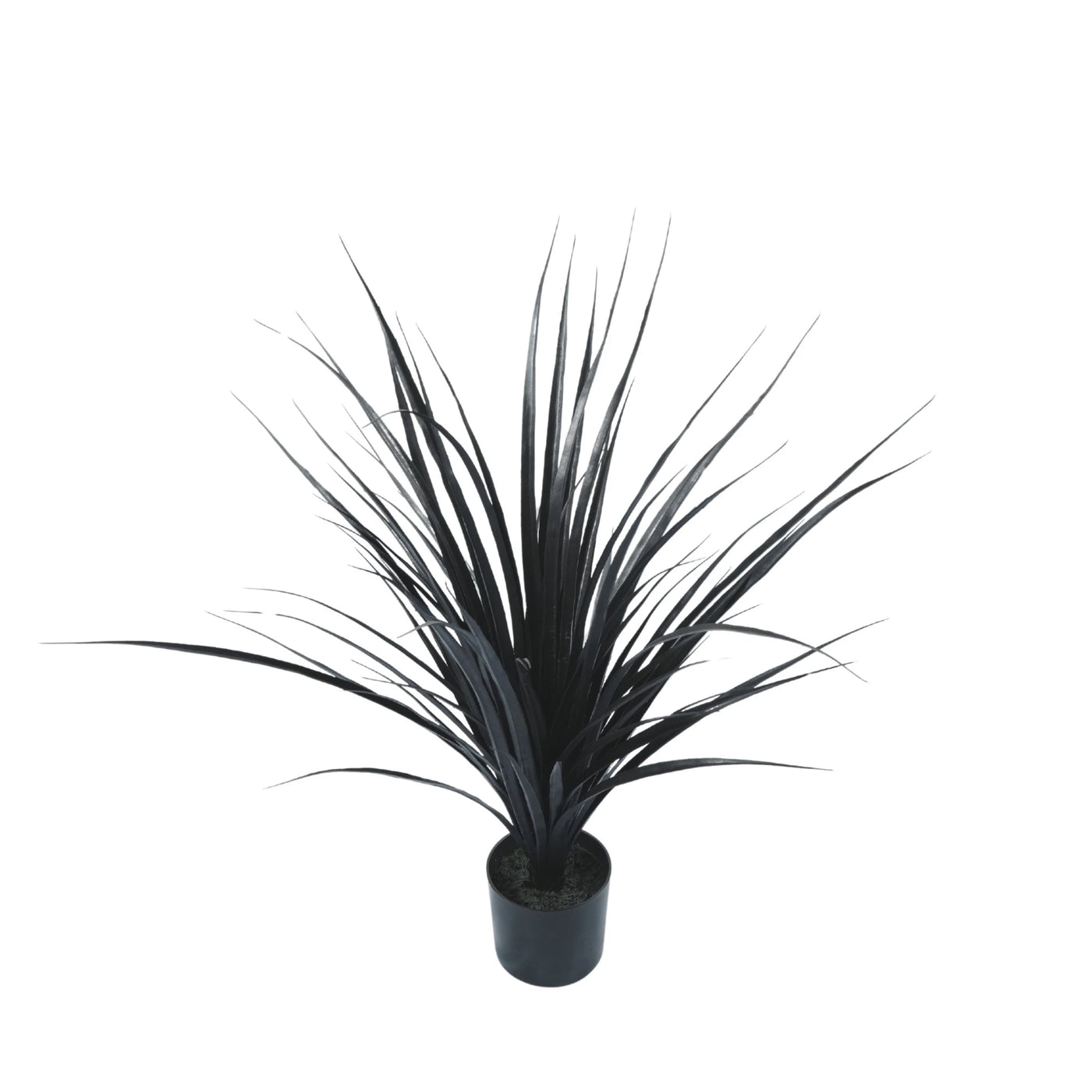 Premium Black Potted Artificial Long Grass (Yucca Grass) 75cm UV Resistant