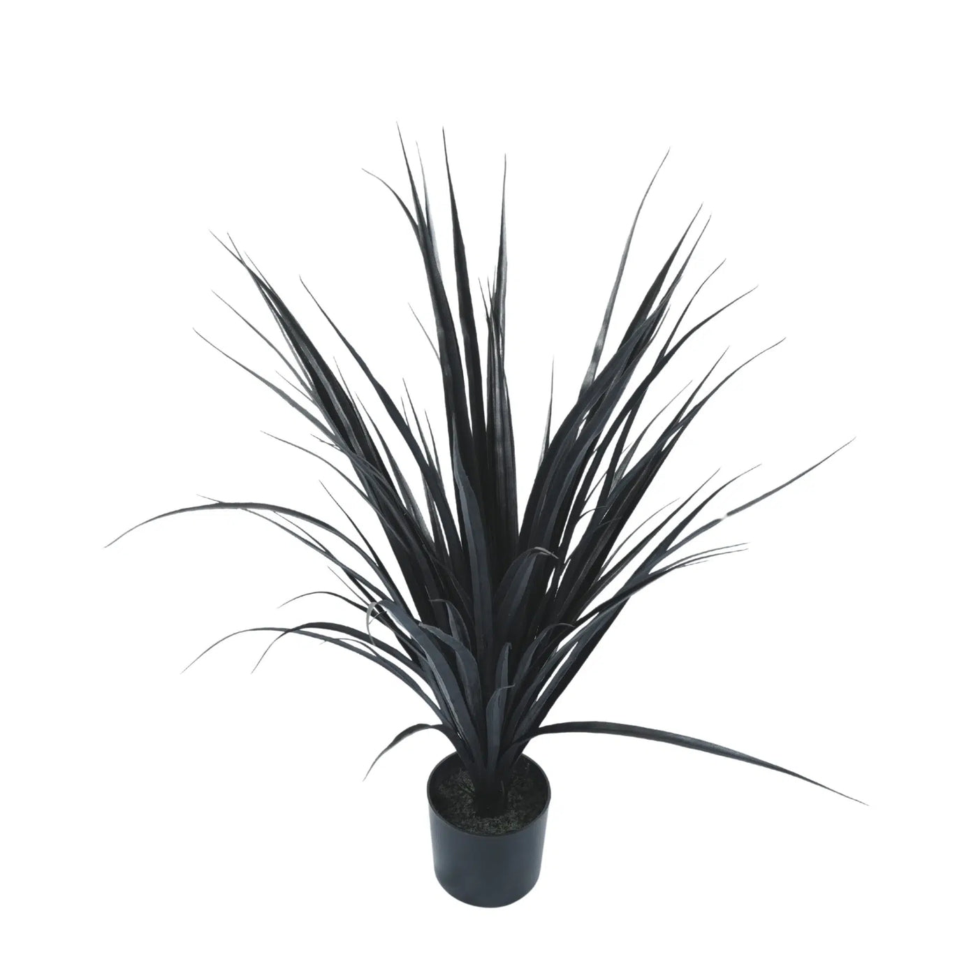 Premium Black Potted Artificial Long Grass (Yucca Grass) 75cm UV Resistant