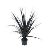 Premium Black Potted Artificial Long Grass (Yucca Grass) 75cm UV Resistant