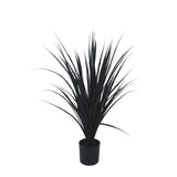 Premium Black Potted Artificial Long Grass (Yucca Grass) 75cm UV Resistant - Designer Plants