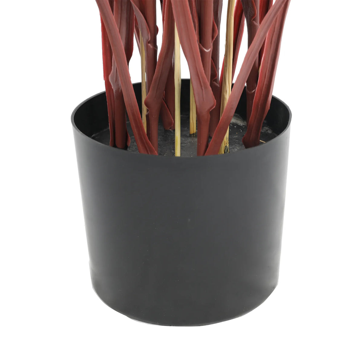 Premium Potted Burgundy Artificial Long Grass (Yucca Grass / Reed Grass) 180cm UV Resistant