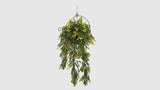 Artificial Hanging Yellow and Green Willow Leaf Garland Bush UV Resistant and Fire Rated 20cm Wide x 75cm Long - product video