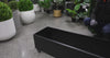 Black Metal Planter Medium + Wheels - product video