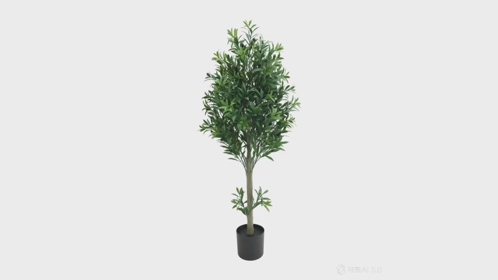 artificial manicured olive tree 127cm - rotating product video
