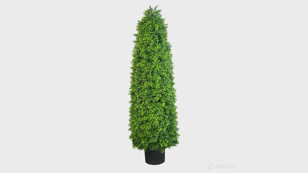 artificial bright buxus tree 120cm - rotating product video