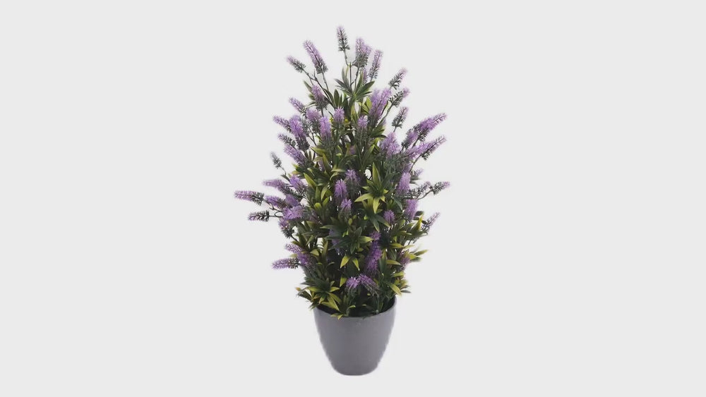artificial lavender topiary tree 73cm - rotating product video