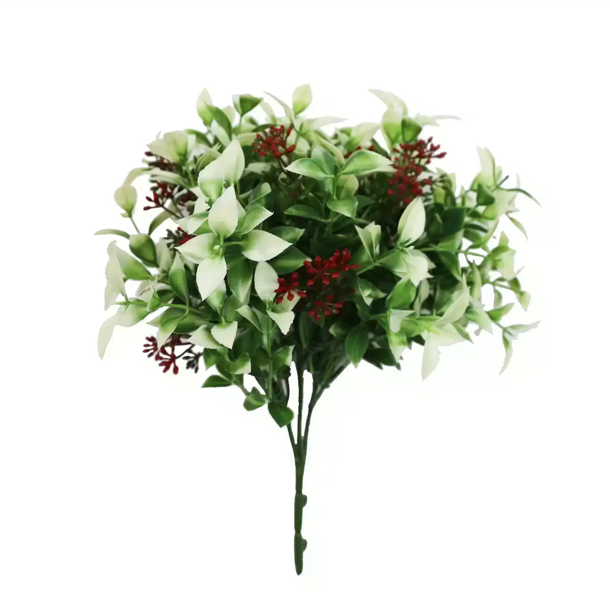 Artificial Flowering Holly Plant Stem UV Resistant 26cm - Designer Plants