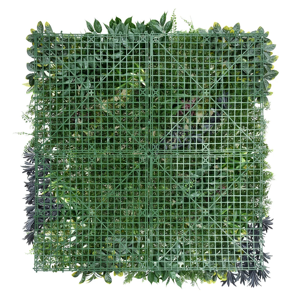 Tropical Luxe Escape artificial green wall panel 1m x 1m, backing