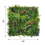 Tropical Luxe Escape artificial green wall panel 1m x 1m, dimensions