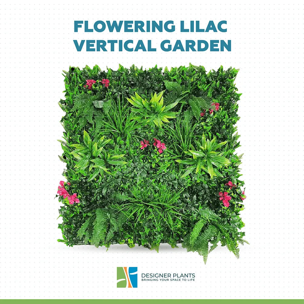 Flowering Lilac Vertical Garden / Green Wall UV Resistant 100cm x 100cm Panel