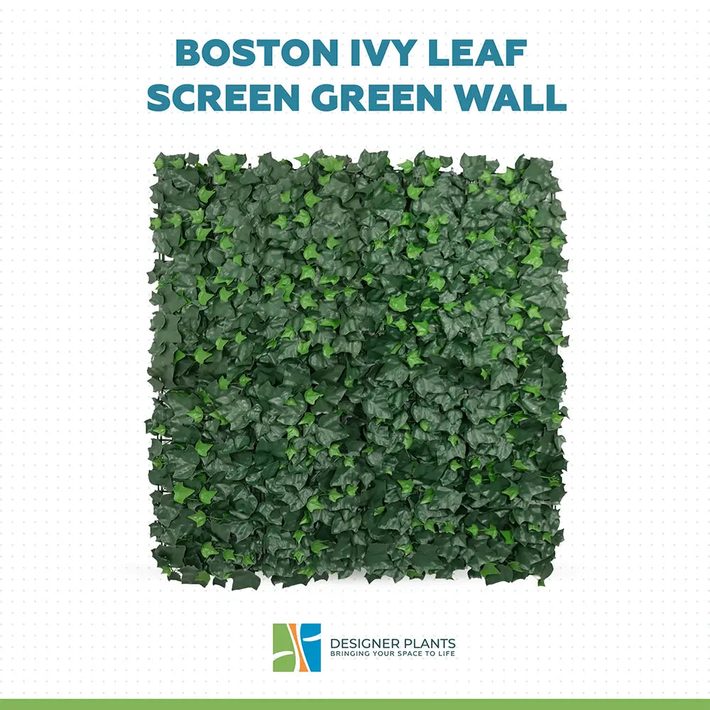 Boston Ivy Leaf Screen Green Wall Panel UV Resistant 1m x 1m