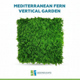 Mediterranean Fern Vertical Garden / Green Wall UV Resistant 1m x 1m
