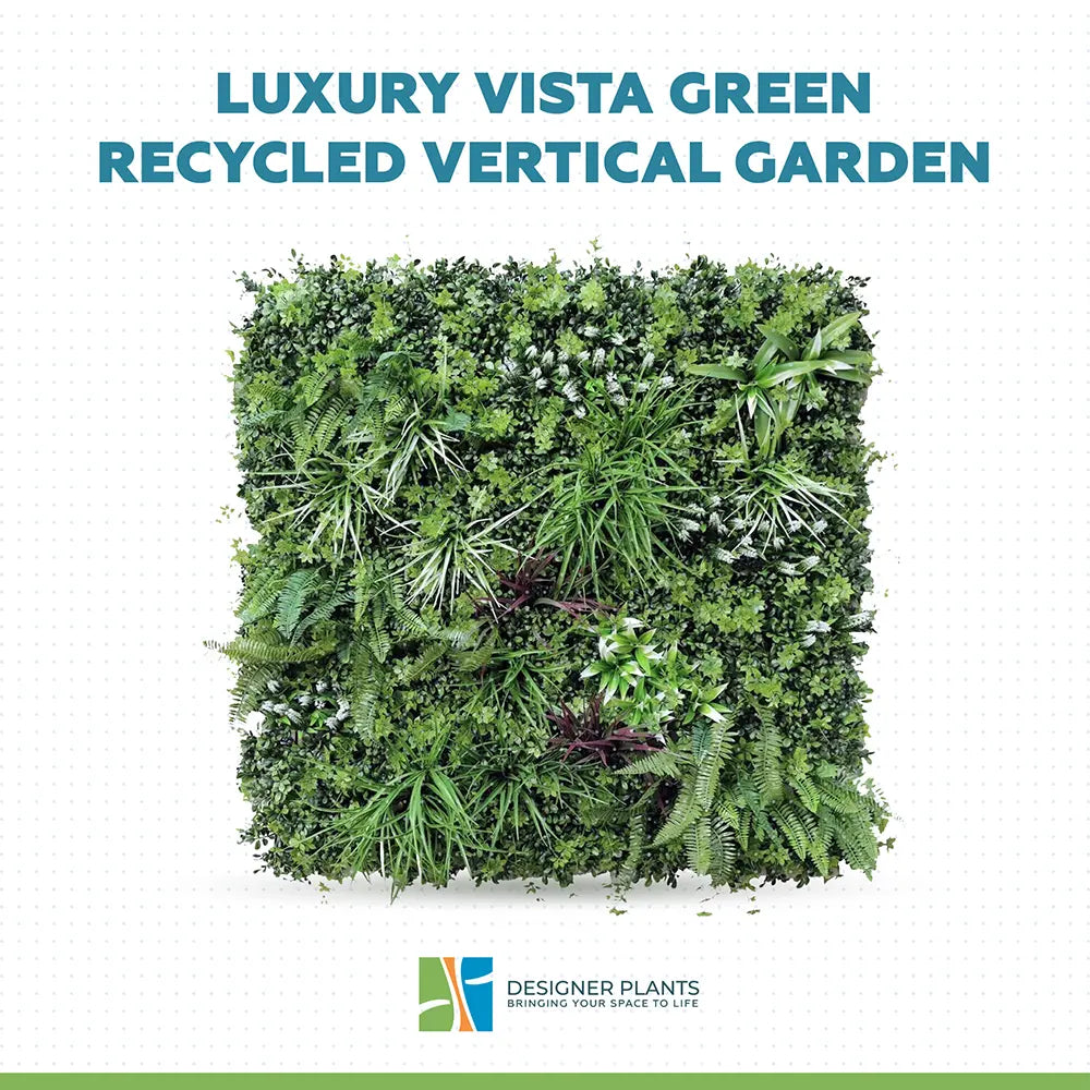 Luxury Vista Green Recycled Vertical Garden / Green Wall UV Resistant 100cm x 100cm