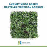 Luxury Vista Green Recycled Vertical Garden / Green Wall UV Resistant 100cm x 100cm