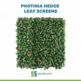 Photinia (Red Robin) Hedge Leaf Screens / Panels UV Resistant 1m x 1m