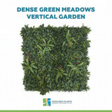 Dense Green Meadows Vertical Garden / Green Wall UV Resistant 1m x 1m