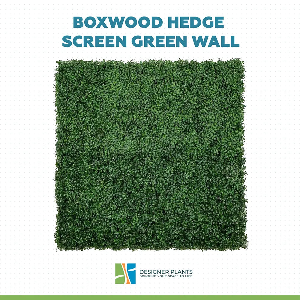 Boxwood Hedge Screen Green Wall Panel UV Resistant 100cm x 100cm