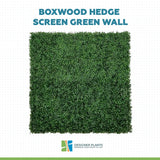 Boxwood Hedge Screen Green Wall Panel UV Resistant 100cm x 100cm