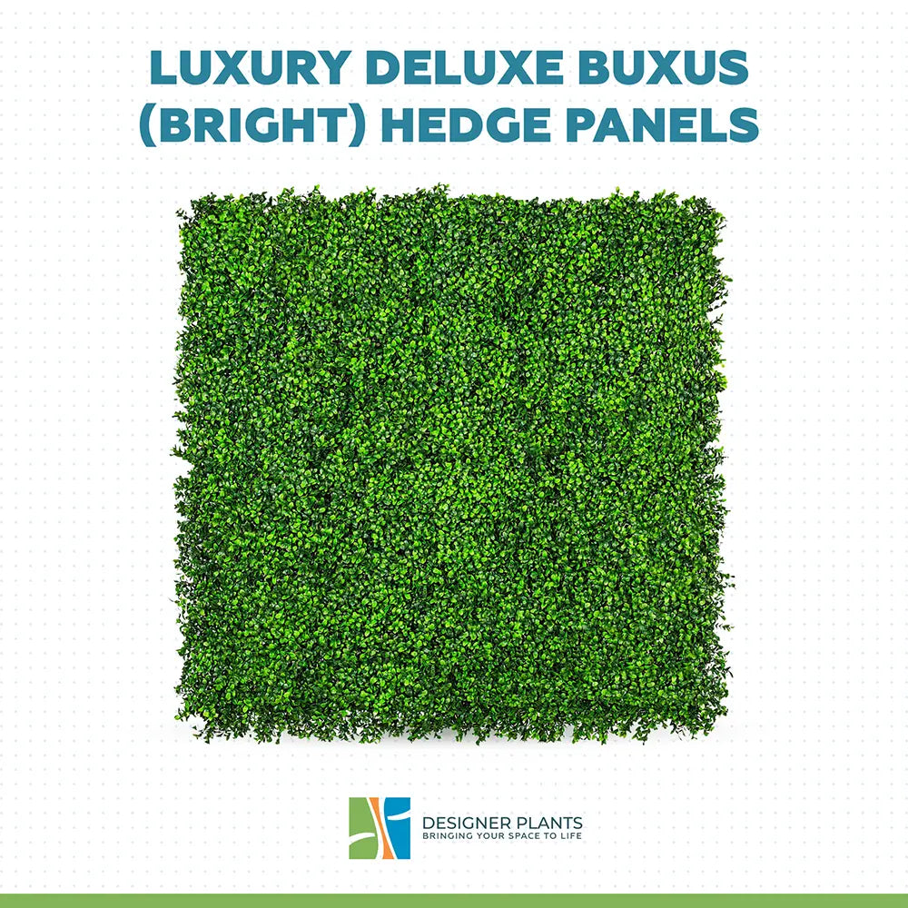 Luxury Deluxe Buxus (Bright) Hedge Panels UV Resistant 1m x 1m