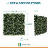 Laurel Hedge Panels UV Resistant 1m x 1m